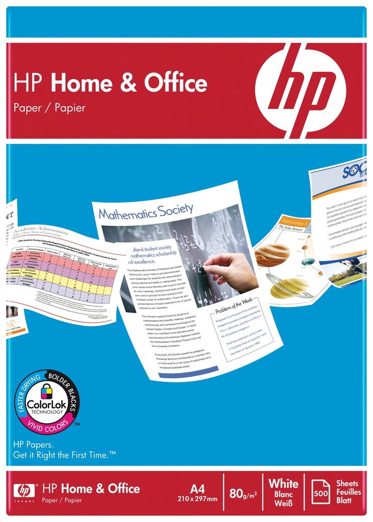 [800025440038] HP Home and Office Paper, 500 vel, A4/210 x 297 mm