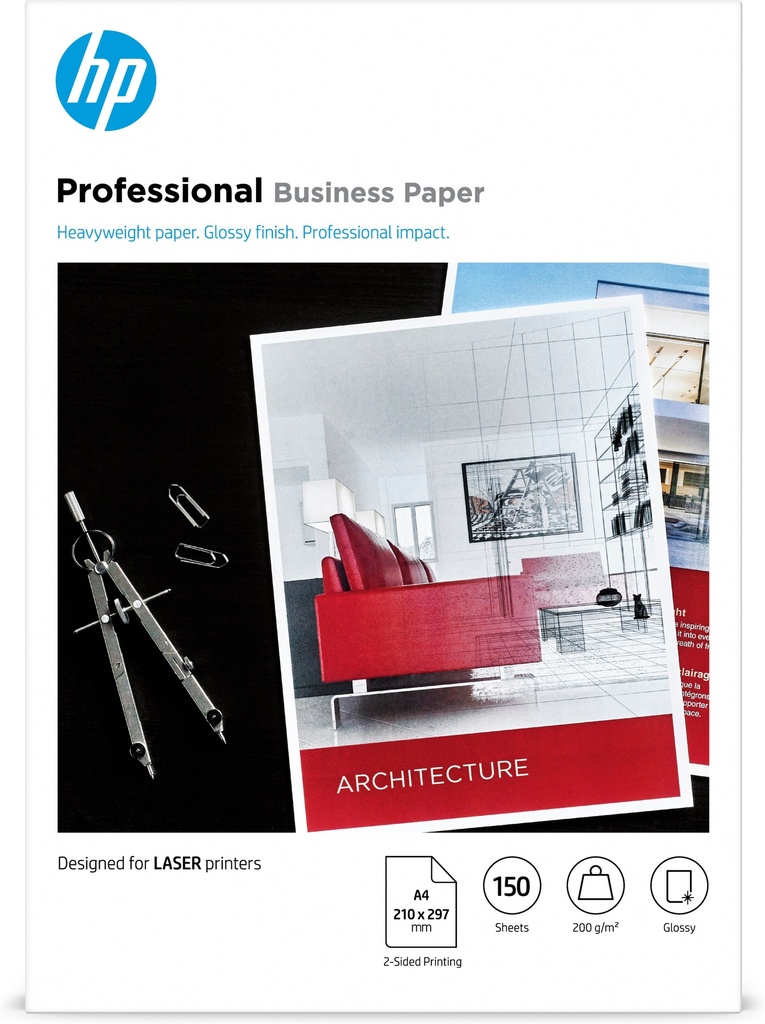 [800025440061] HP Professional Business Paper, glanzend, 200 g/m2, A4 (210 x 297 mm), 150 vellen