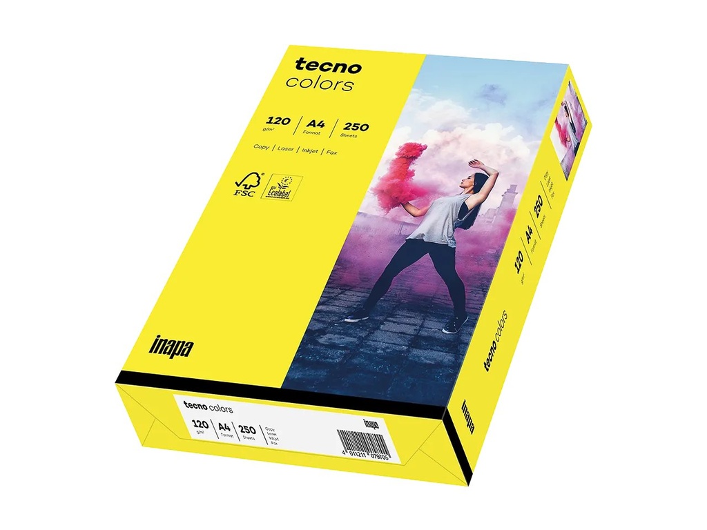 [800848440004] OVOL TECNO COLORS YELLOW COPIER PAPER A4
