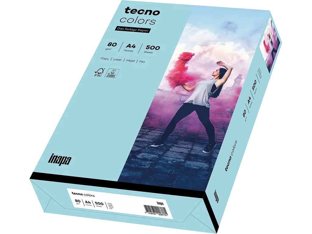 [800848440011] OVOL TECNO COLORS MITTELBLAU COPIER PAPER A4