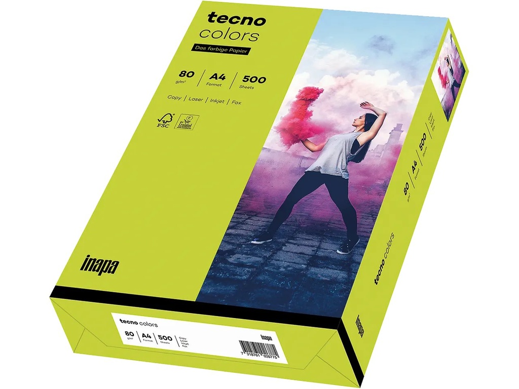 [800848440023] OVOL TECNO COLORS LEUCHTENDGRUEN PAPER A4