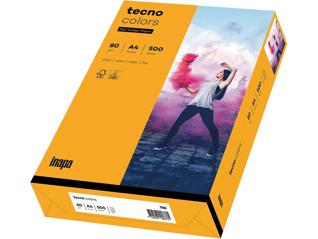 [800848440043] OVOL TECNO COLORS MITTELORANGE PAPER A4
