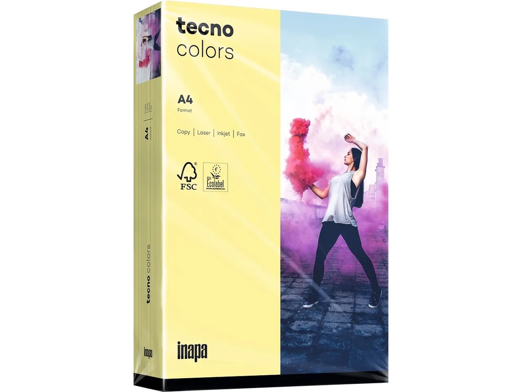 [800848440071] OVOL TECNO COLORS LYELLOW COPIER PAPER A4