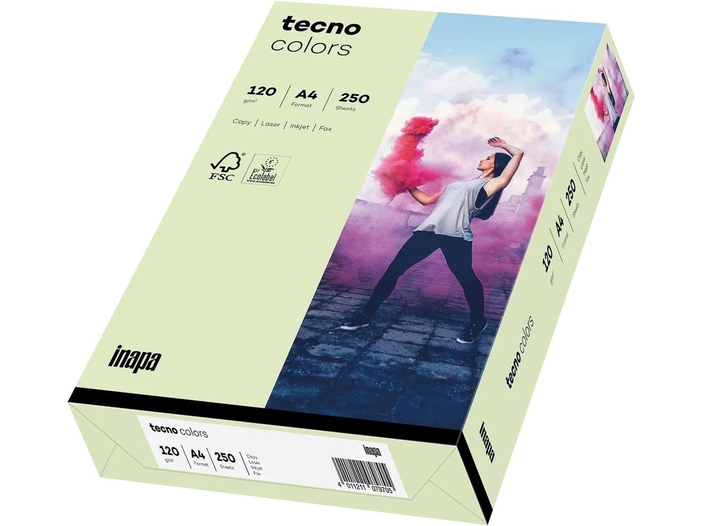 [800848440079] OVOL TECNO COLORS LIGHT GREEN COPIER PAPER A4