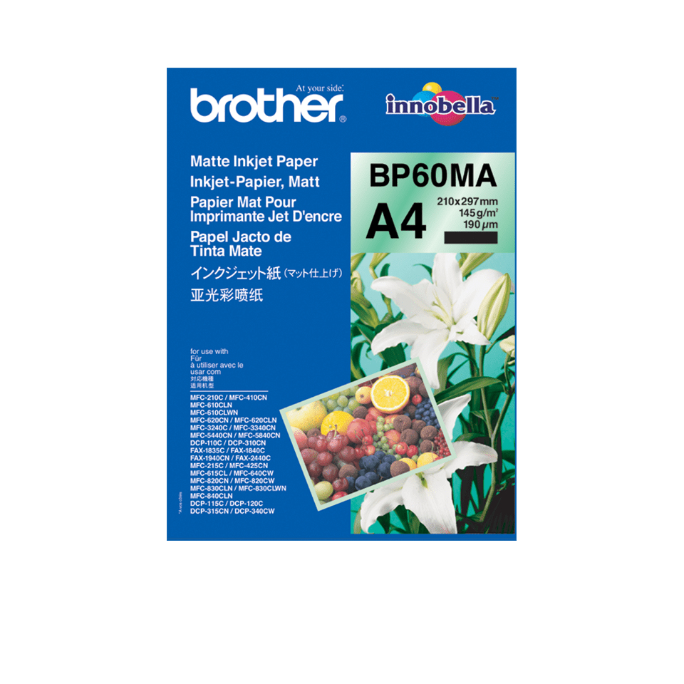 [801005440003] Brother BP-60MA papier voor inkjetprinter A4 (210x297 mm) Mat 25 vel Wit