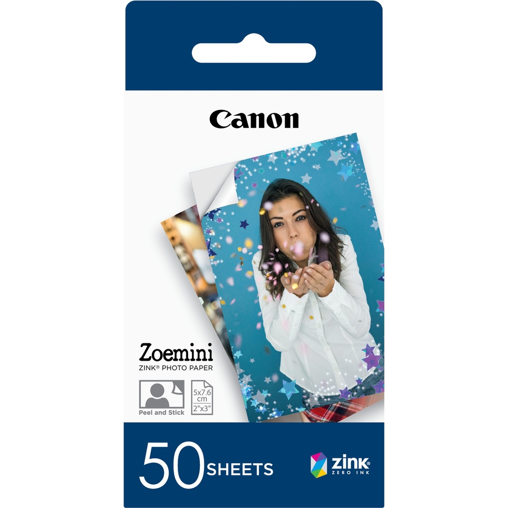 Canon 50 vel ZINK 2"x3" (5x7,6cm) fotopapier