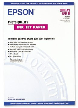 [802015440008] Epson Photo Quality Ink Jet Paper, DIN A3+, 104g/m², 100 Vel