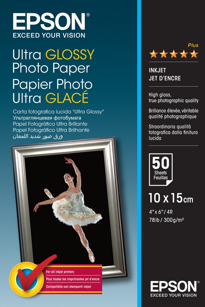 [802015440112] Epson Ultra Glossy Photo Paper - 10x15cm - 50 Vellen
