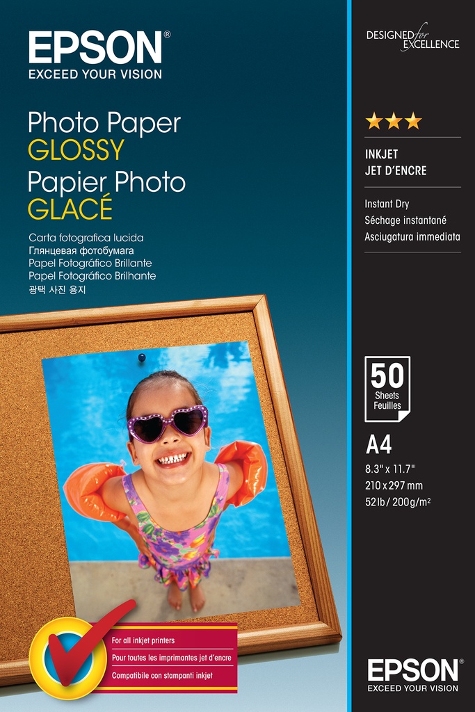 [802015440140] Epson Photo Paper Glossy - A4 - 50 Vellen