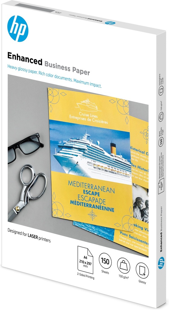 HP Professional Laser Paper, glanzend, 150 gr/m², 150 vel, A4/210 x 297 mm