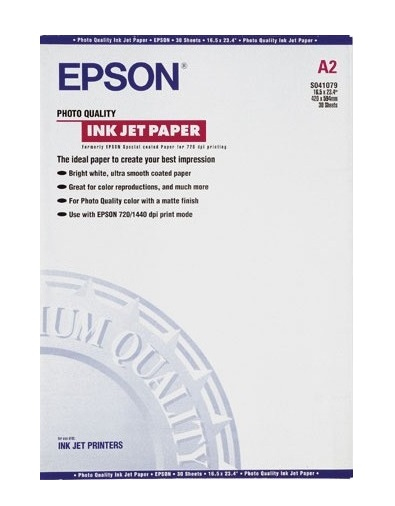 [807015440004] Epson Photo Quality Ink Jet Paper, DIN A2, 102g/m², 30 Vel