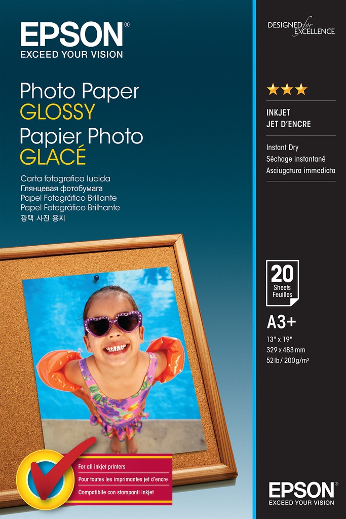 [807015440135] Epson Photo Paper Glossy - A3+ - 20 Vellen
