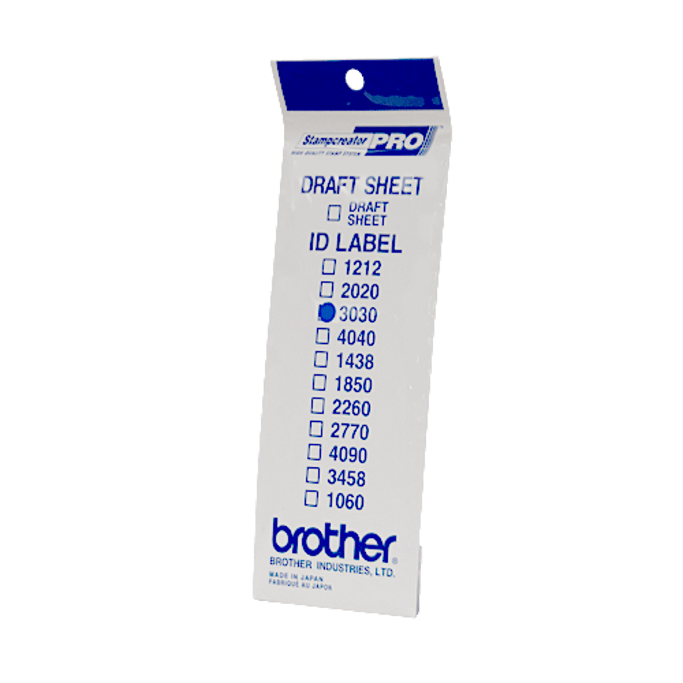 [850005440017] Brother ID3030 printeretiket Wit