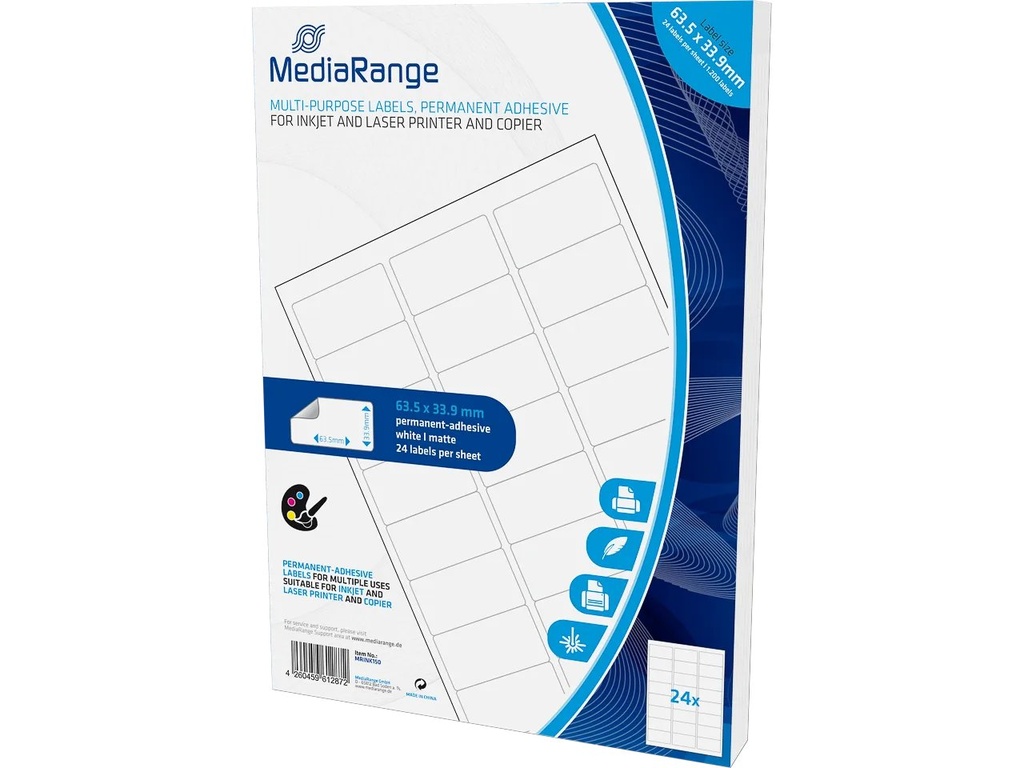 [850604440011] MEDIARANGE MRINK150 MEDIARANGE label 63,5x33,9mm