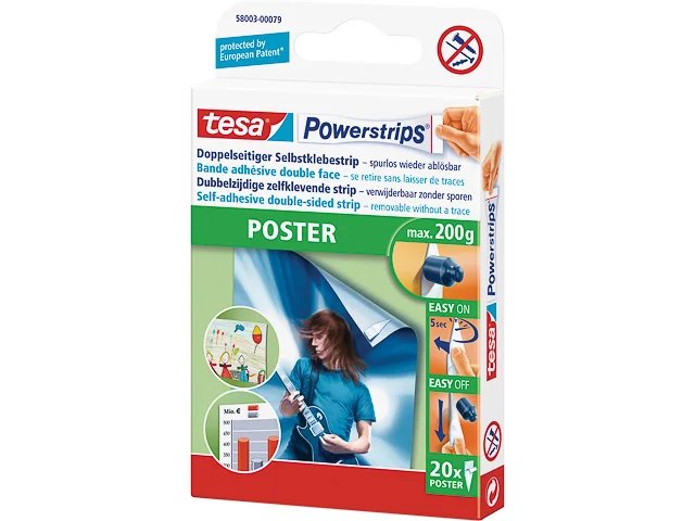 [903573440013] TESA 58003-00079-04 TESA Poster powerstrips