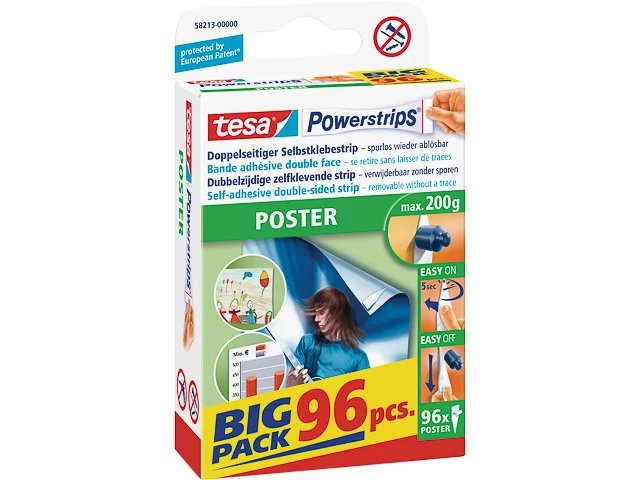 [903573440014] TESA 58213-00000-03 TESA Poster powerstrips