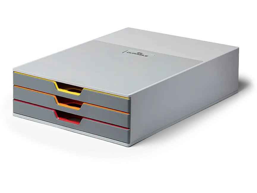 [903575440004] DURABLE 760327 DURABLE Varicolor 3 drawer boxes