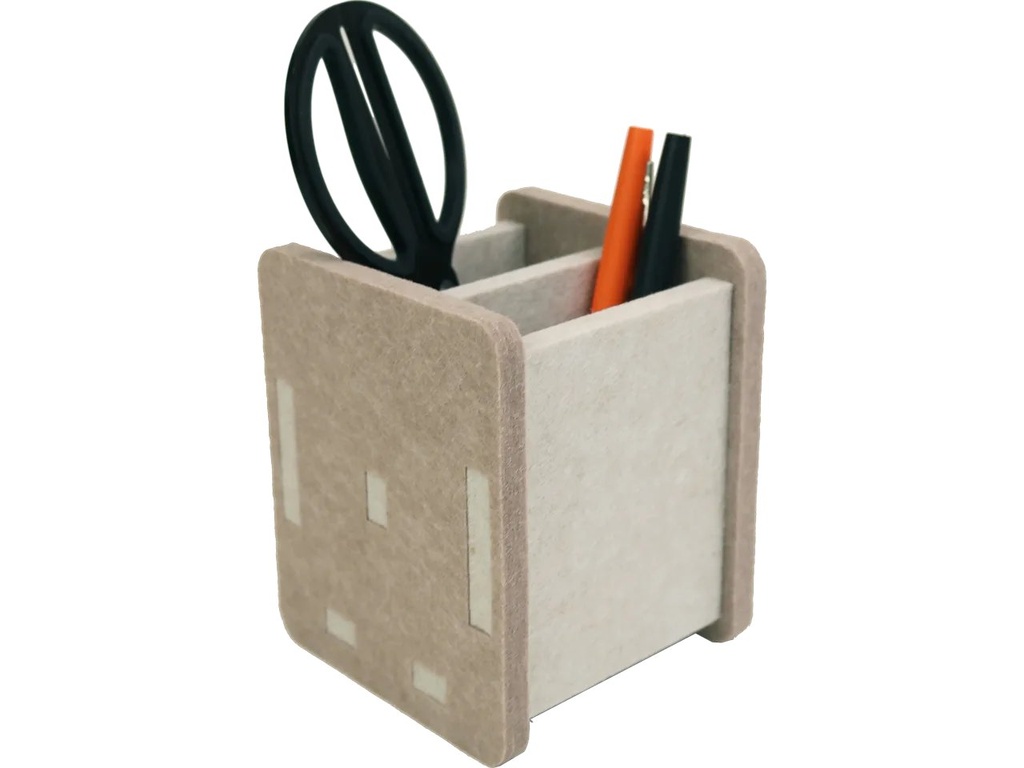 [903828440040] UNILUX 400165150 UNILUX Kube pen holder grey