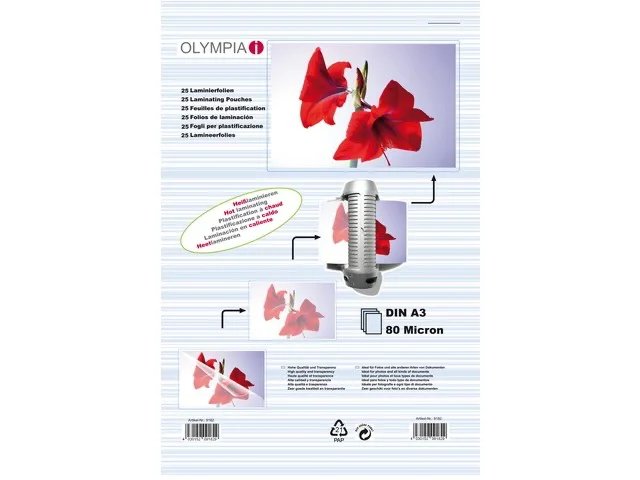 [908046440013] OLYMPIA 9182 OLYMPIA LAMINATING POUCHES A3