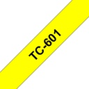 Brother TC-601 labelprinter-tape Zwart op geel