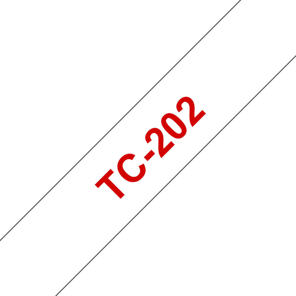 [914005440030] Brother TC-202 labelprinter-tape Rood op wit