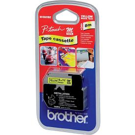 [914005440185] Brother M-K621B labelprinter-tape Zwart op geel