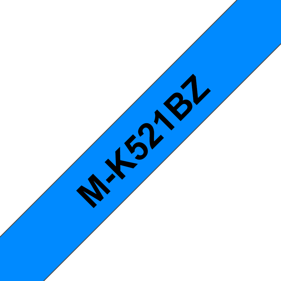 [914005440186] Brother M-K521B labelprinter-tape Zwart op blauw