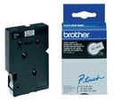 Brother Gloss Laminated Labelling Tape - 12mm, Black/White, 10-pk labelprinter-tape TC