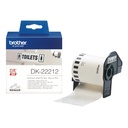 Brother DK-22212 labelprinter-tape Zwart op wit