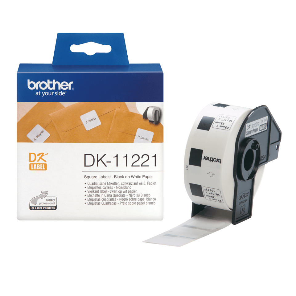 [914005440575] Brother DK-11221 labelprinter-tape Zwart op wit