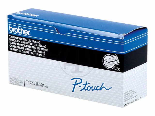BROTHER TC101A BROTHER PTOUCH(10) 12mm CLEAR-BLK