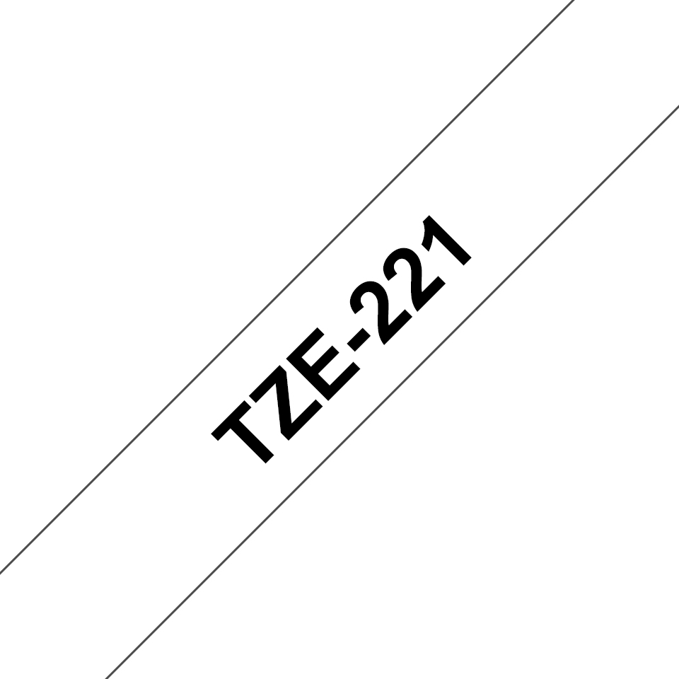 [914005440624] Brother TZE-221 labelprinter-tape Zwart op wit