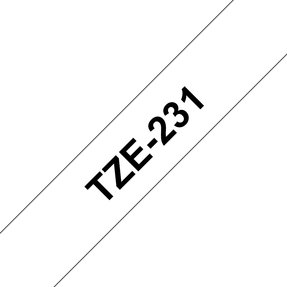 [914005440626] Brother TZE-231 labelprinter-tape Zwart op wit