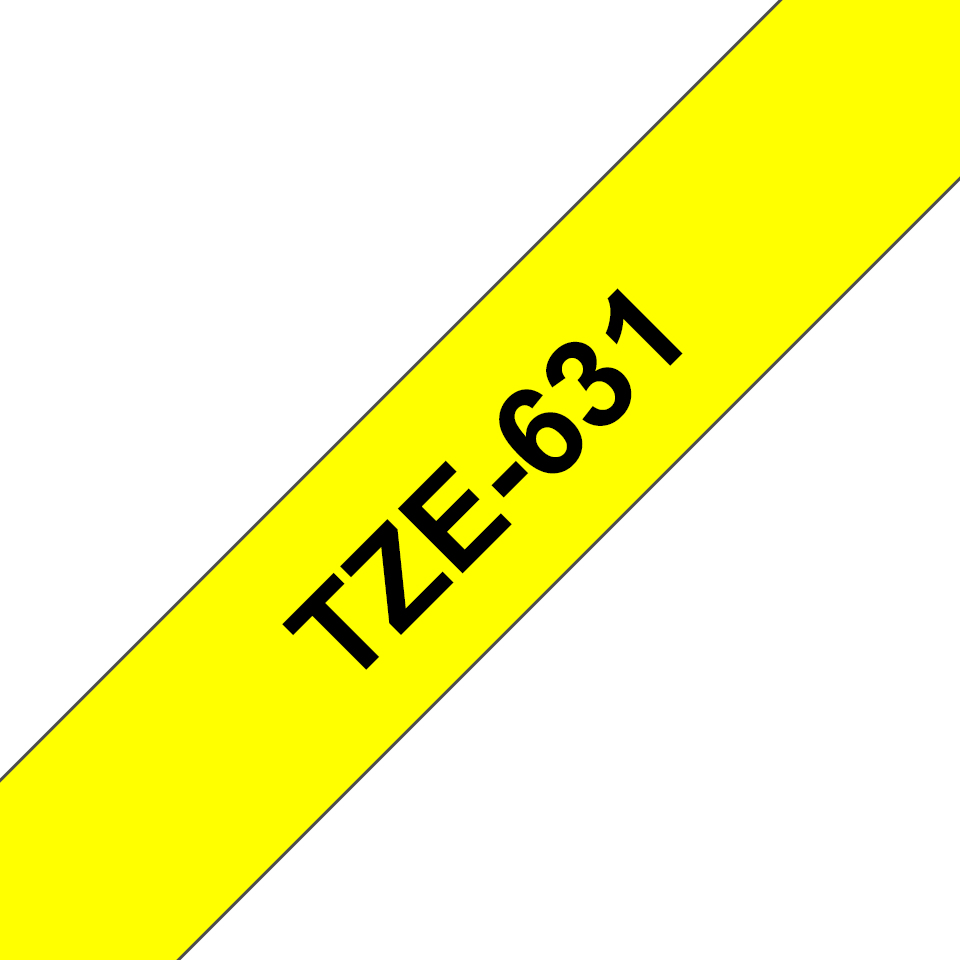[914005440631] Brother TZE-631 labelprinter-tape Zwart op geel