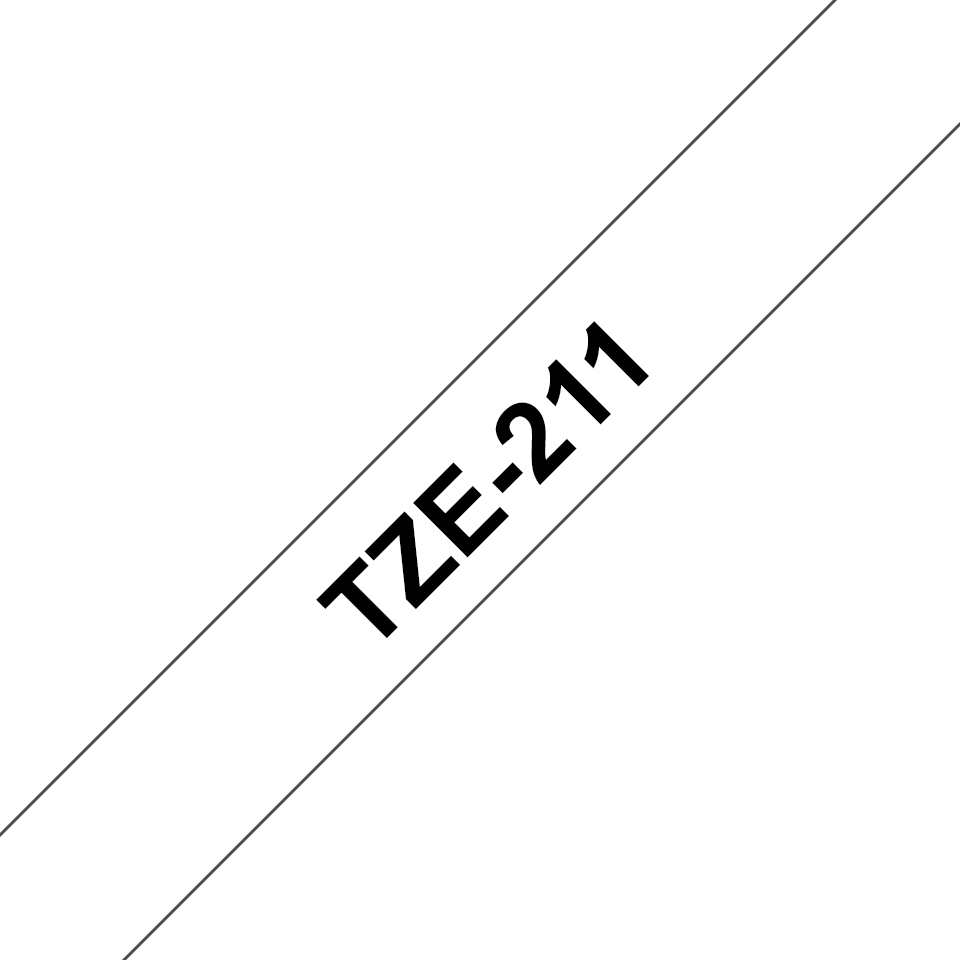 [914005440634] Brother TZe-211 labelprinter-tape Zwart op wit
