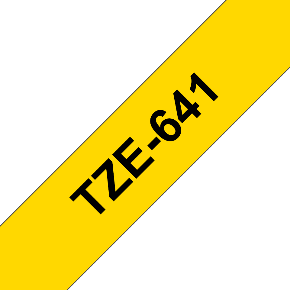 [914005440641] Brother TZE-641 labelprinter-tape Zwart op geel