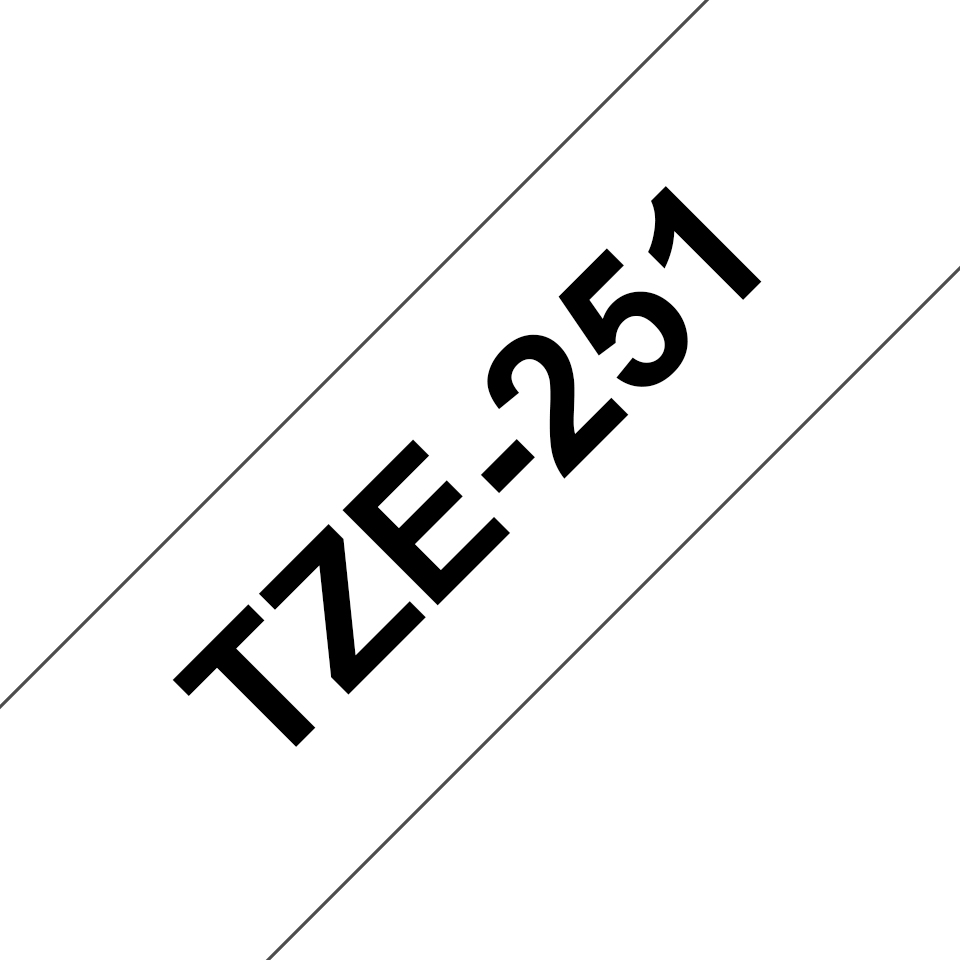 [914005440644] Brother TZE-251 labelprinter-tape Zwart op wit