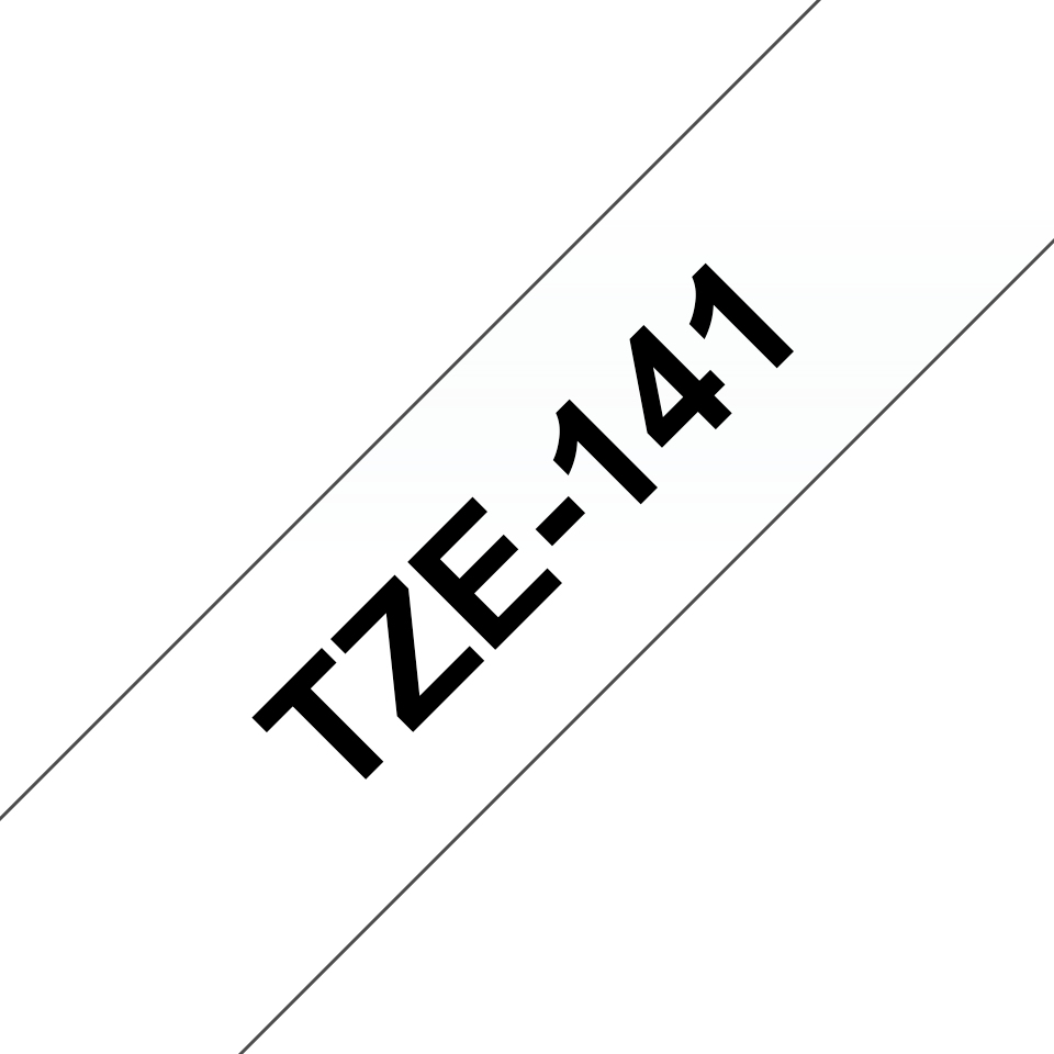 [914005440650] Brother TZE-141 labelprinter-tape Zwart op zilver