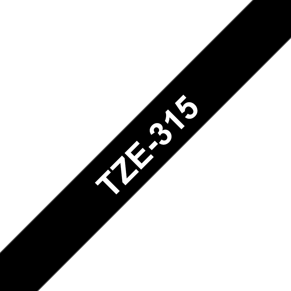 [914005440656] Brother TZE315 labelprinter-tape Wit op zwart TZe