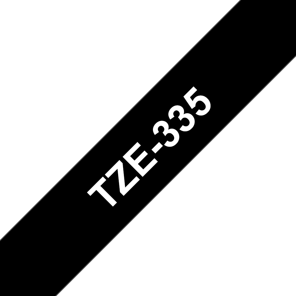 [914005440658] Brother TZE-335 labelprinter-tape Wit op zwart TZ