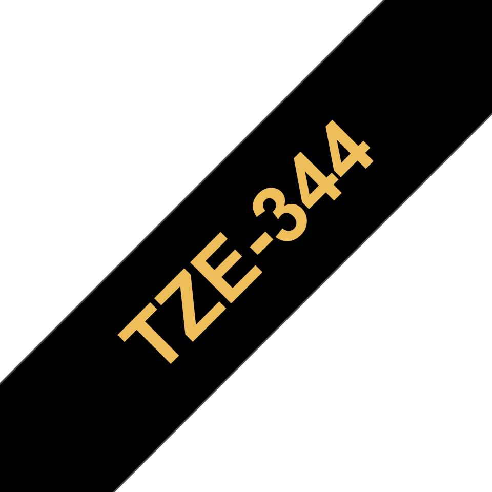 [914005440659] Brother TZE-344 labelprinter-tape Goud op zwart