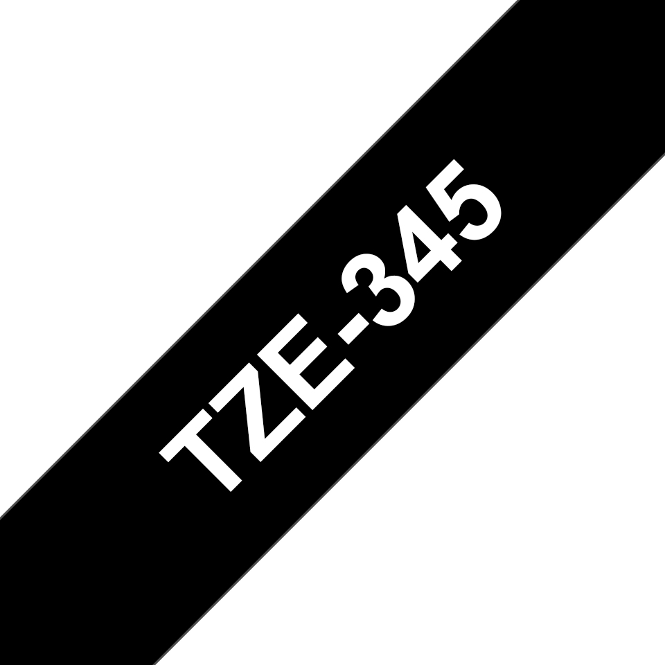 [914005440660] Brother TZE-345 labelprinter-tape Wit op zwart