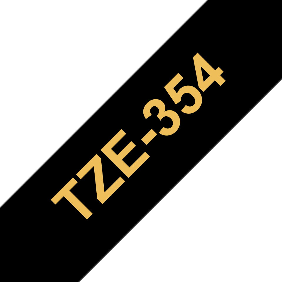 [914005440661] Brother TZE-354 labelprinter-tape Goud op zwart