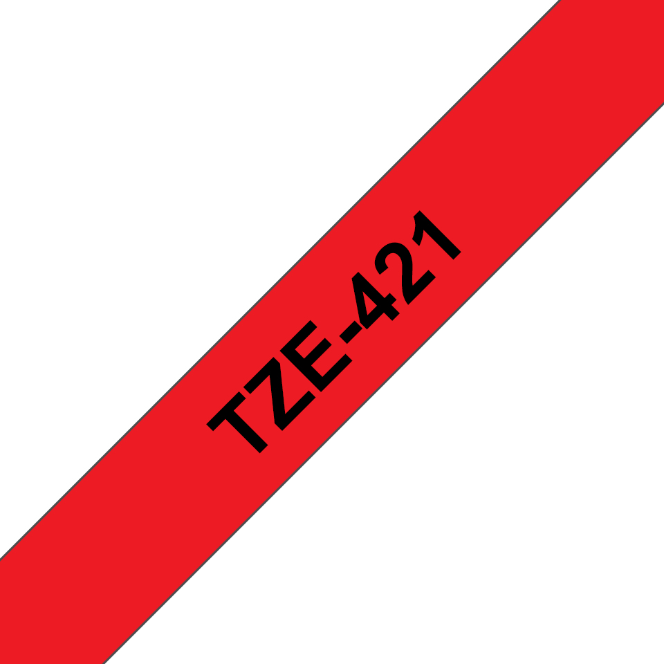 [914005440663] Brother TZE-421 labelprinter-tape Zwart op rood