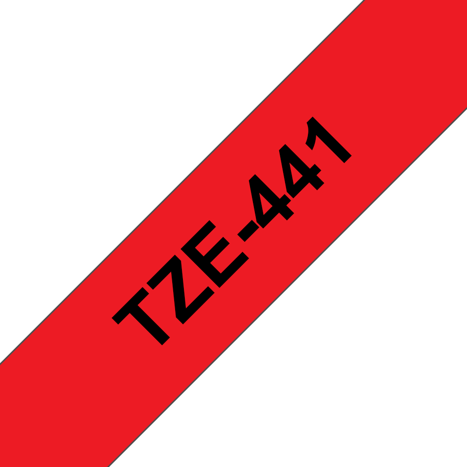 [914005440664] Brother TZE-441 labelprinter-tape Zwart op rood