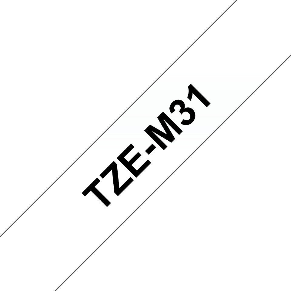 [914005440670] Brother TZE-M31 labelprinter-tape Zwart op zilver