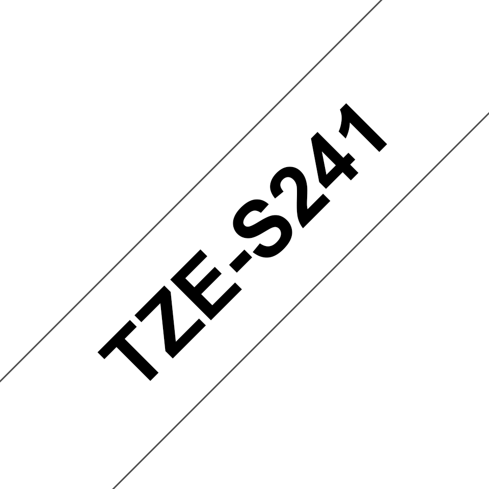 [914005440676] Brother TZE-S241 labelprinter-tape Zwart op wit TZ