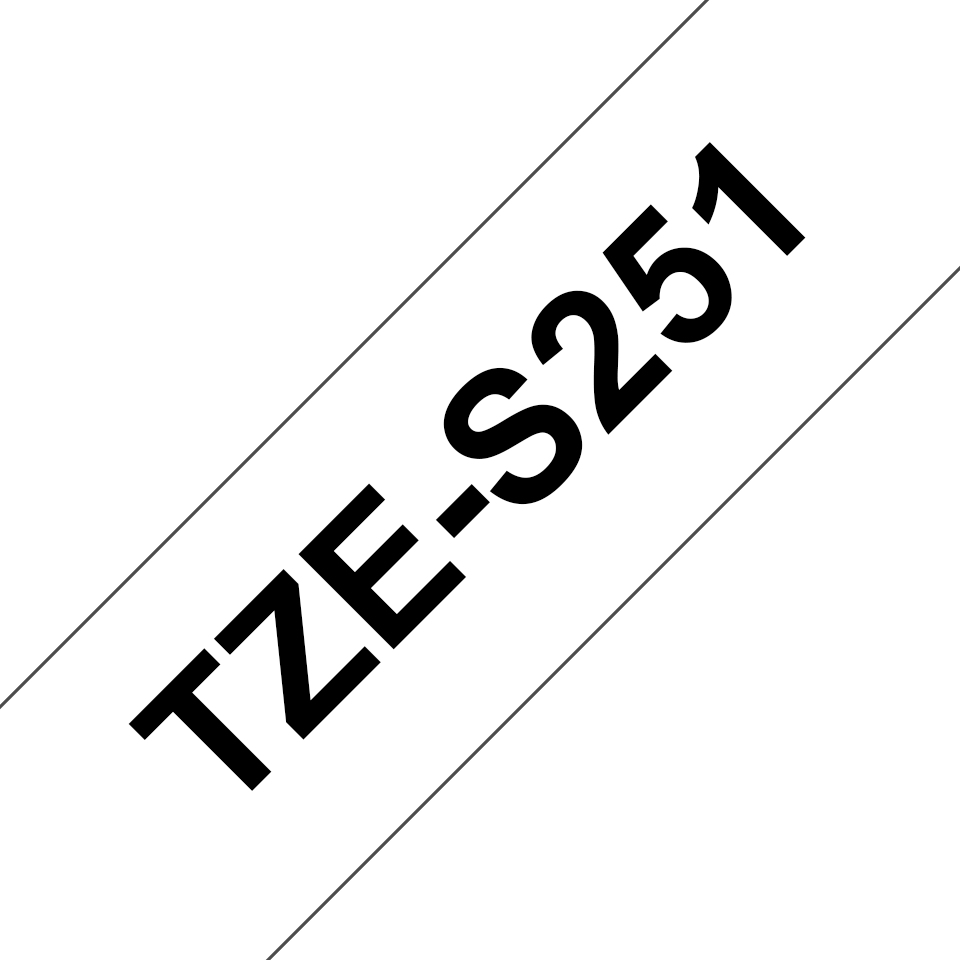[914005440677] Brother TZE-S251 labelprinter-tape Zwart op wit TZ