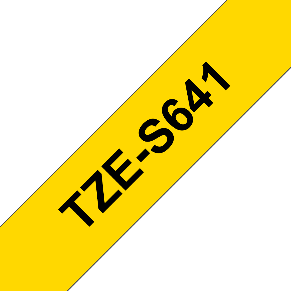 [914005440679] Brother TZE-S641 labelprinter-tape Zwart op geel TZ