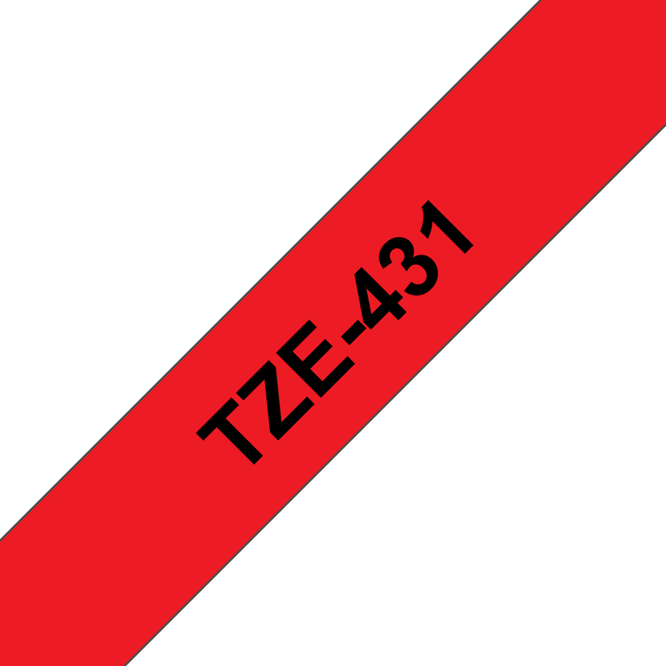 [914005440680] Brother TZE-431 labelprinter-tape Zwart op rood